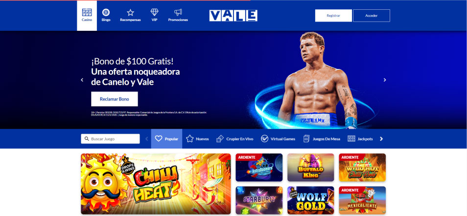 Casino Vale, oyunlarını düzenli olarak denetler ve izler.